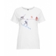 T-shirt con strass bianco