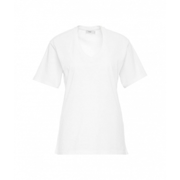 T-shirt con scollo a V bianco
