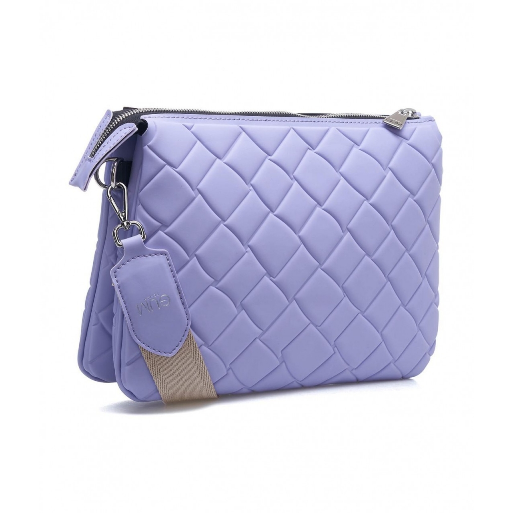 Doppia pochette con trapuntatura lill chiaro