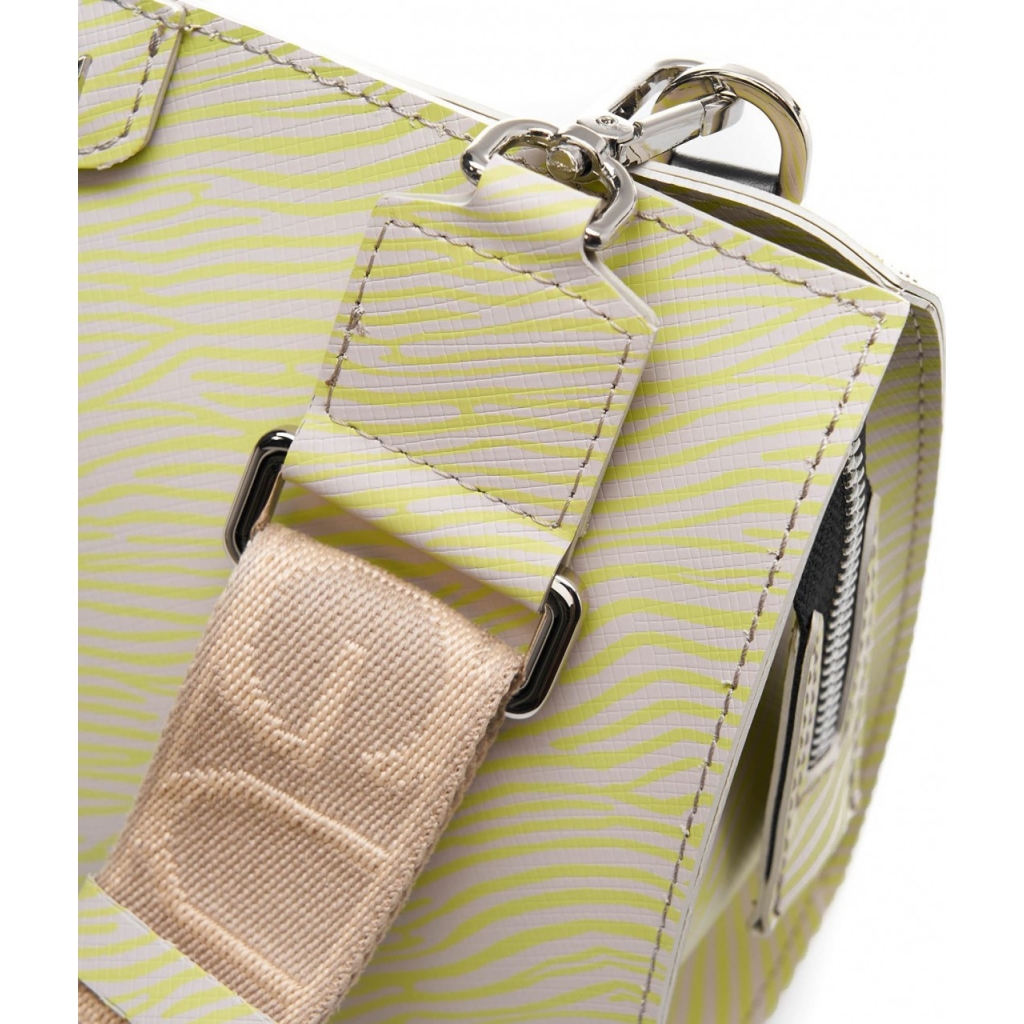 Borsa a tracolla animalier giallo