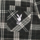 camicia manica lunga uomo monarch l/s flannel x playboy BLACK