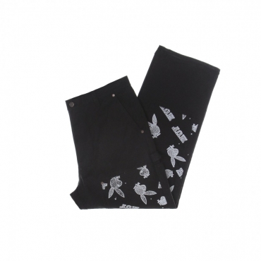 pantalone lungo uomo vvs double knee pant x playboy BLACK