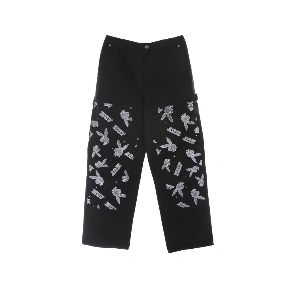 pantalone lungo uomo vvs double knee pant x playboy BLACK