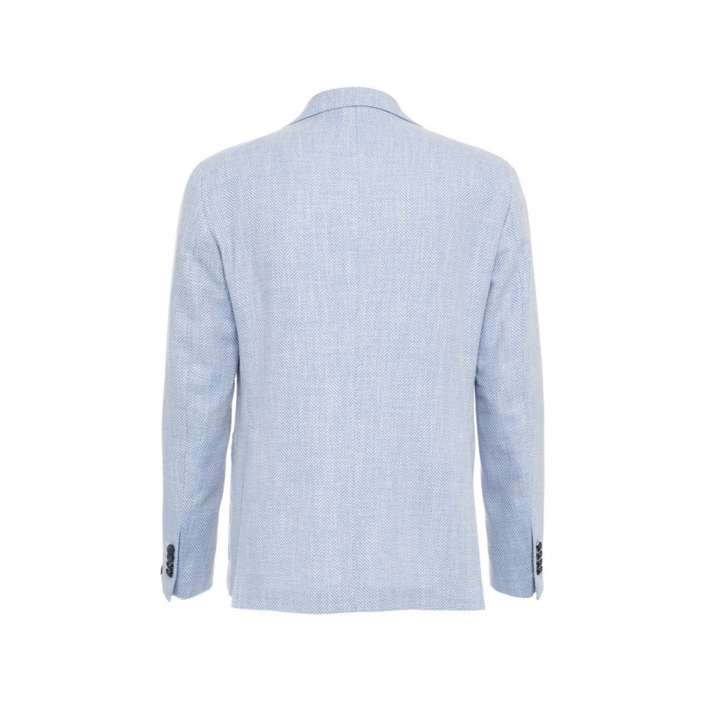 Blazer herringbone azzurro