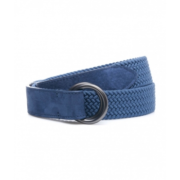 Cintura elastica intrecciata blu