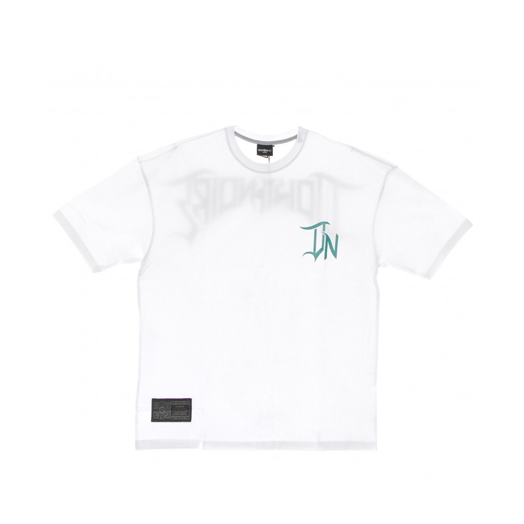 maglietta uomo lettering 3d oversize tee WHITE