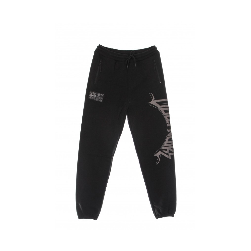 pantalone tuta leggero uomo lettering 3d sweatpants BLACK