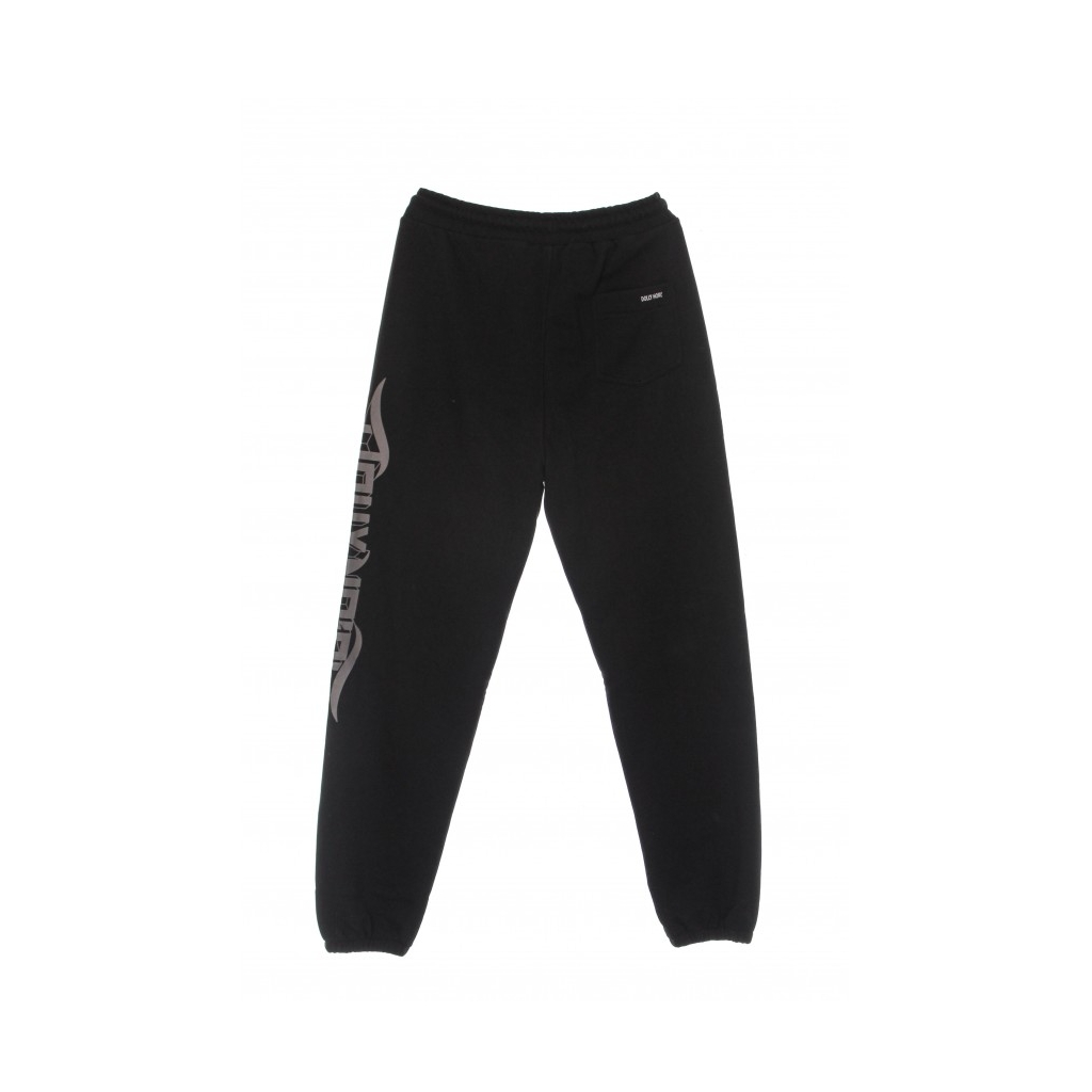 pantalone tuta leggero uomo lettering 3d sweatpants BLACK