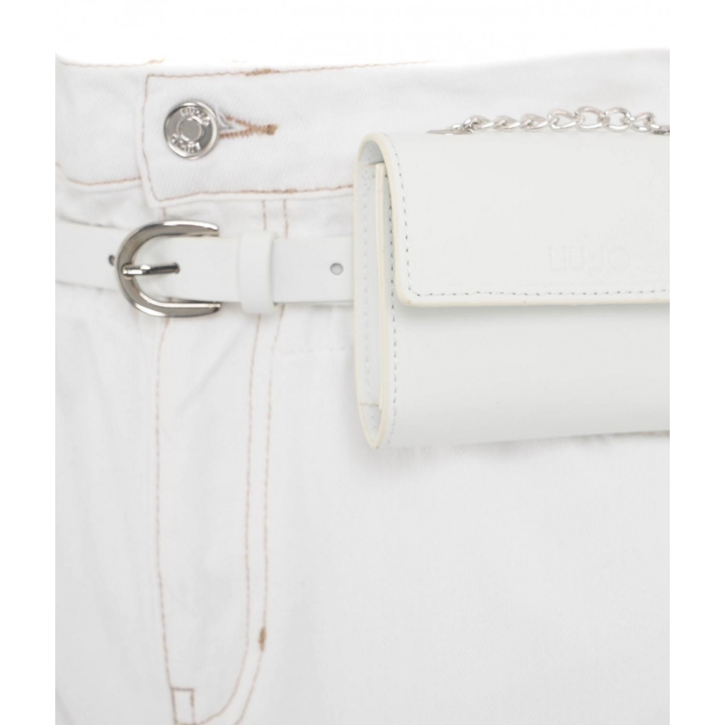 Jeans Candy con marsupio bianco