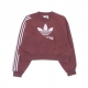 felpa girocollo corta donna sweatshirt MAROON