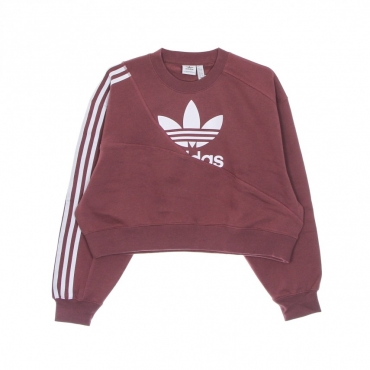 felpa girocollo corta donna sweatshirt MAROON