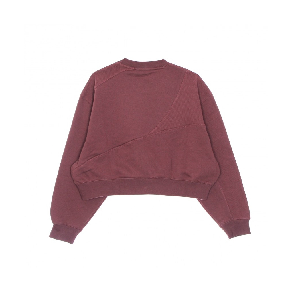 felpa girocollo corta donna sweatshirt MAROON