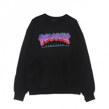 felpa girocollo uomo godzilla burst crewneck BLACK