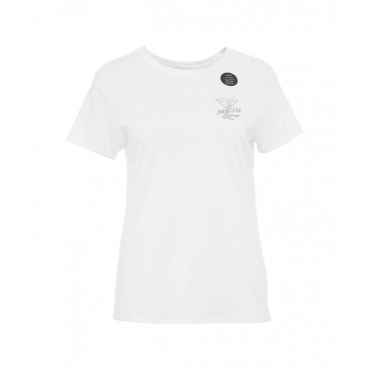 T-shirt con dettaglio strass bianco