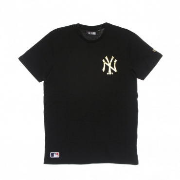 maglietta uomo mlb team logo metallic print tee neyyan BLACK/GOLD