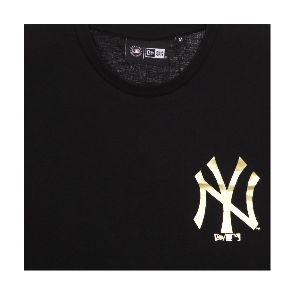 maglietta uomo mlb team logo metallic print tee neyyan BLACK/GOLD
