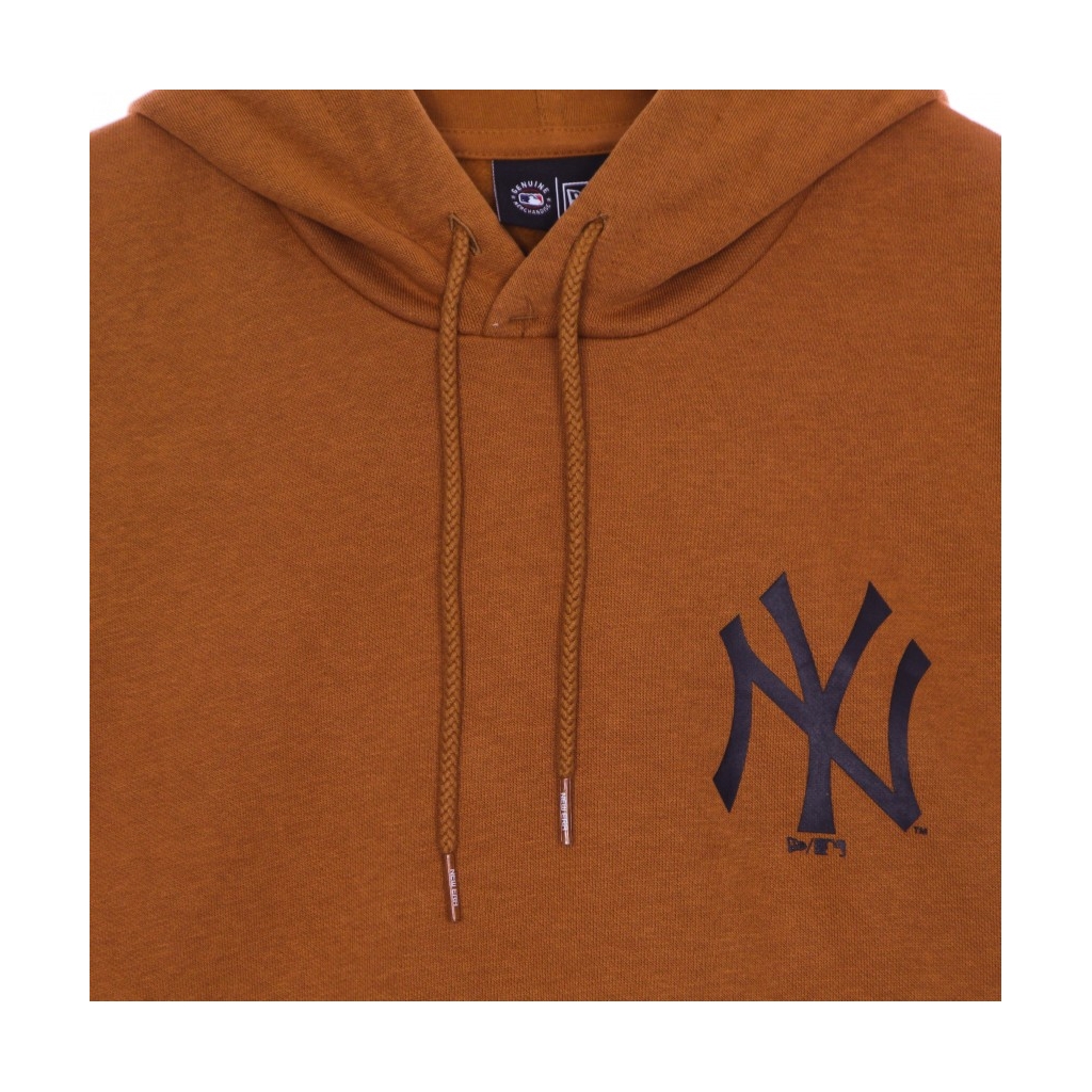 felpa cappuccio uomo mlb left chest team logo hoody neyyan TOFFEE/BLACK