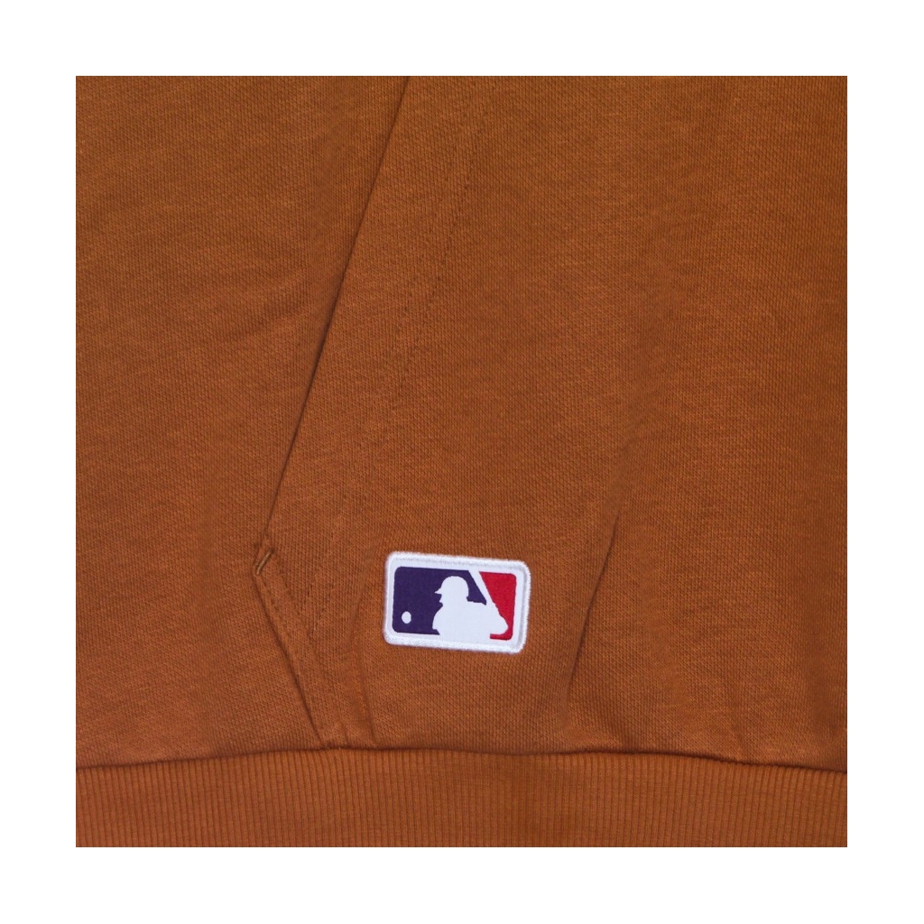 felpa cappuccio uomo mlb left chest team logo hoody neyyan TOFFEE/BLACK