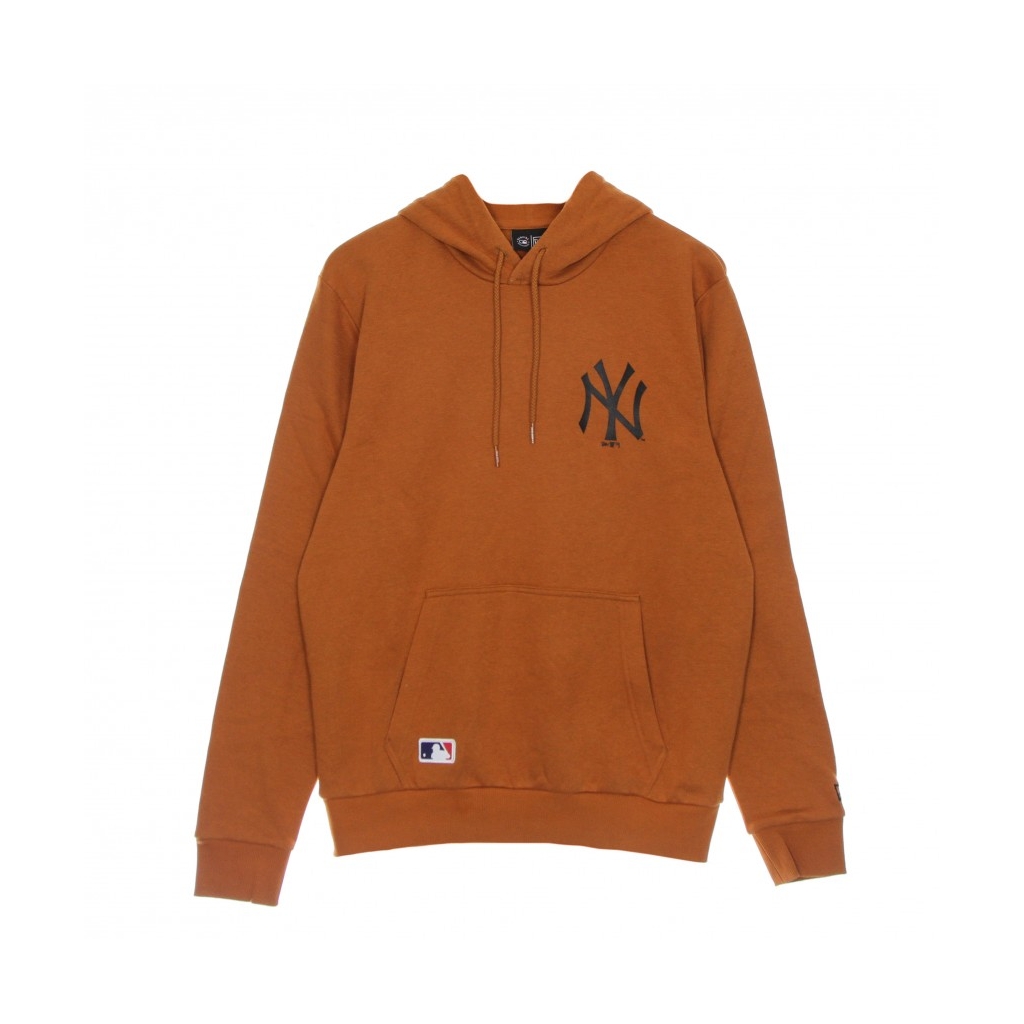 felpa cappuccio uomo mlb left chest team logo hoody neyyan TOFFEE/BLACK