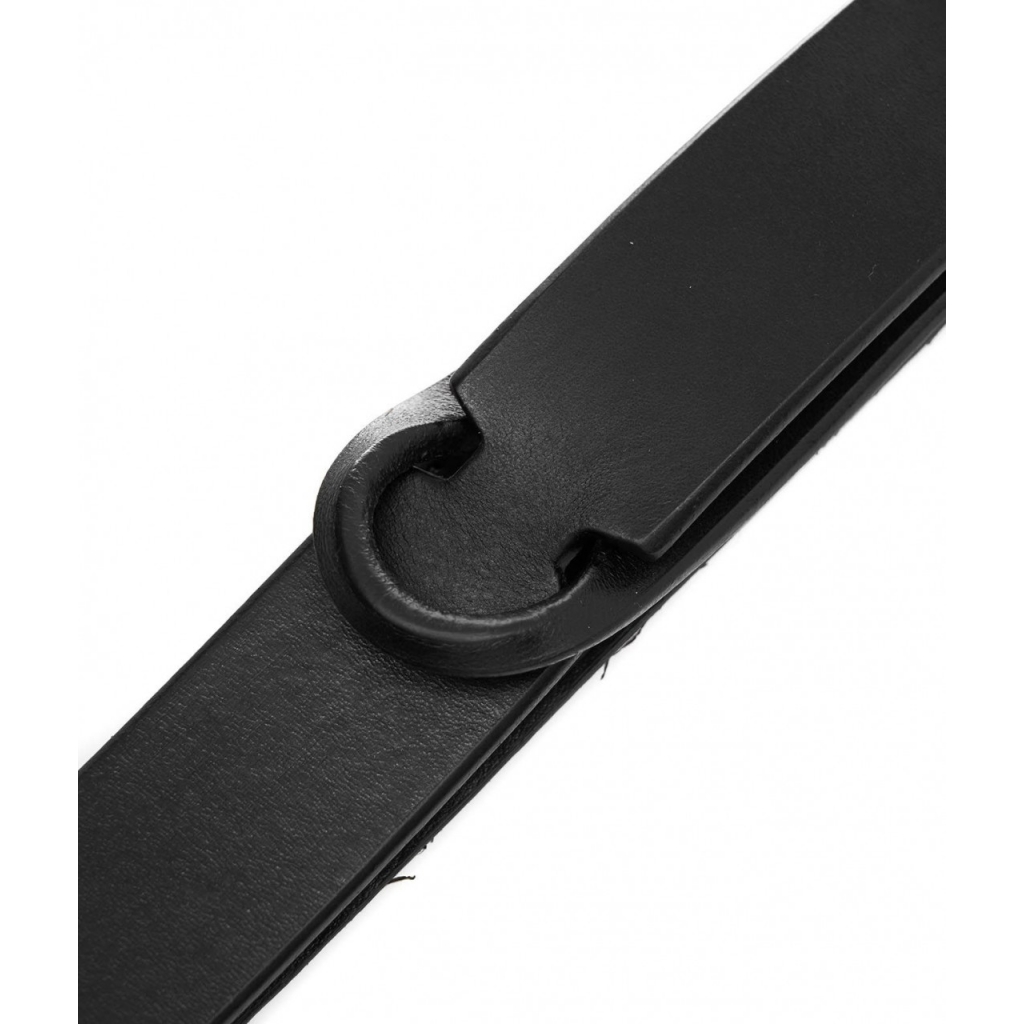 Cintura Nobuckle in pelle nero