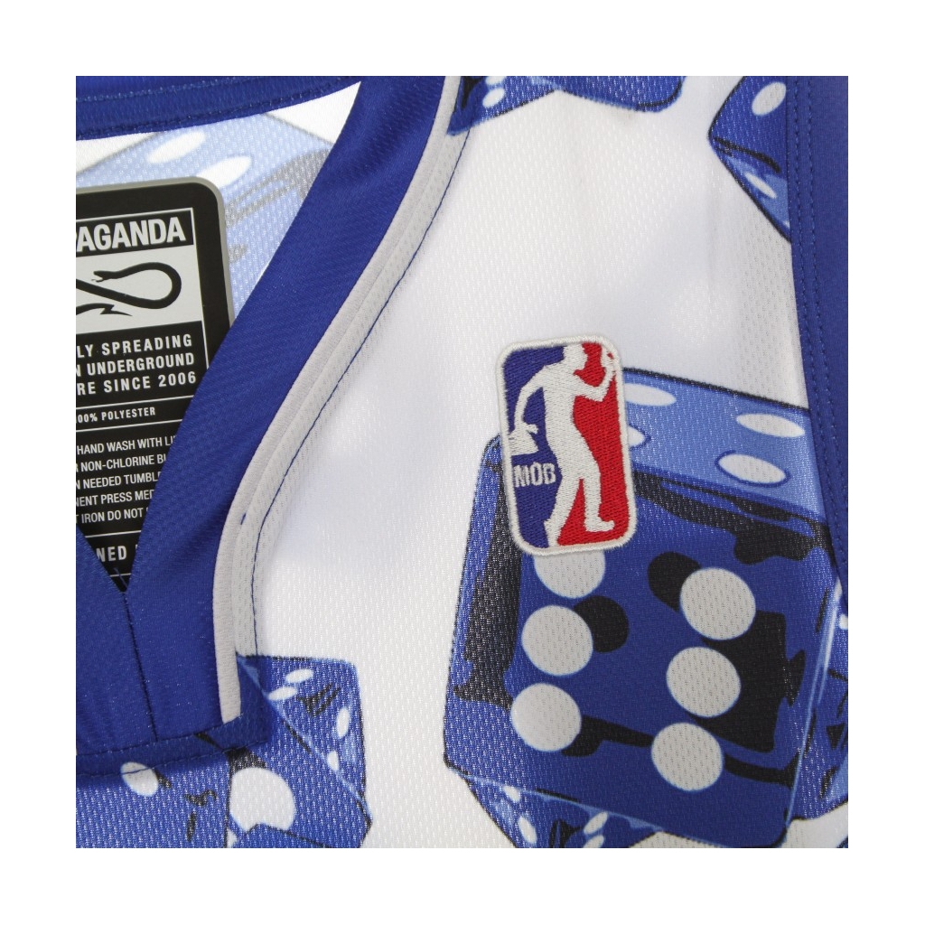 canotta tipo basket uomo dice basket jersey BLUE/WHITE