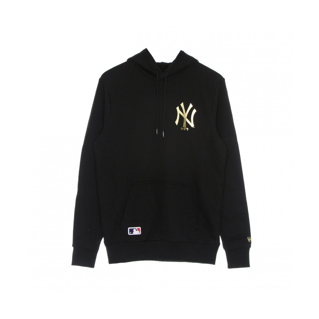 felpa cappuccio uomo mlb team logo metallic print neyyan BLACK/GOLD