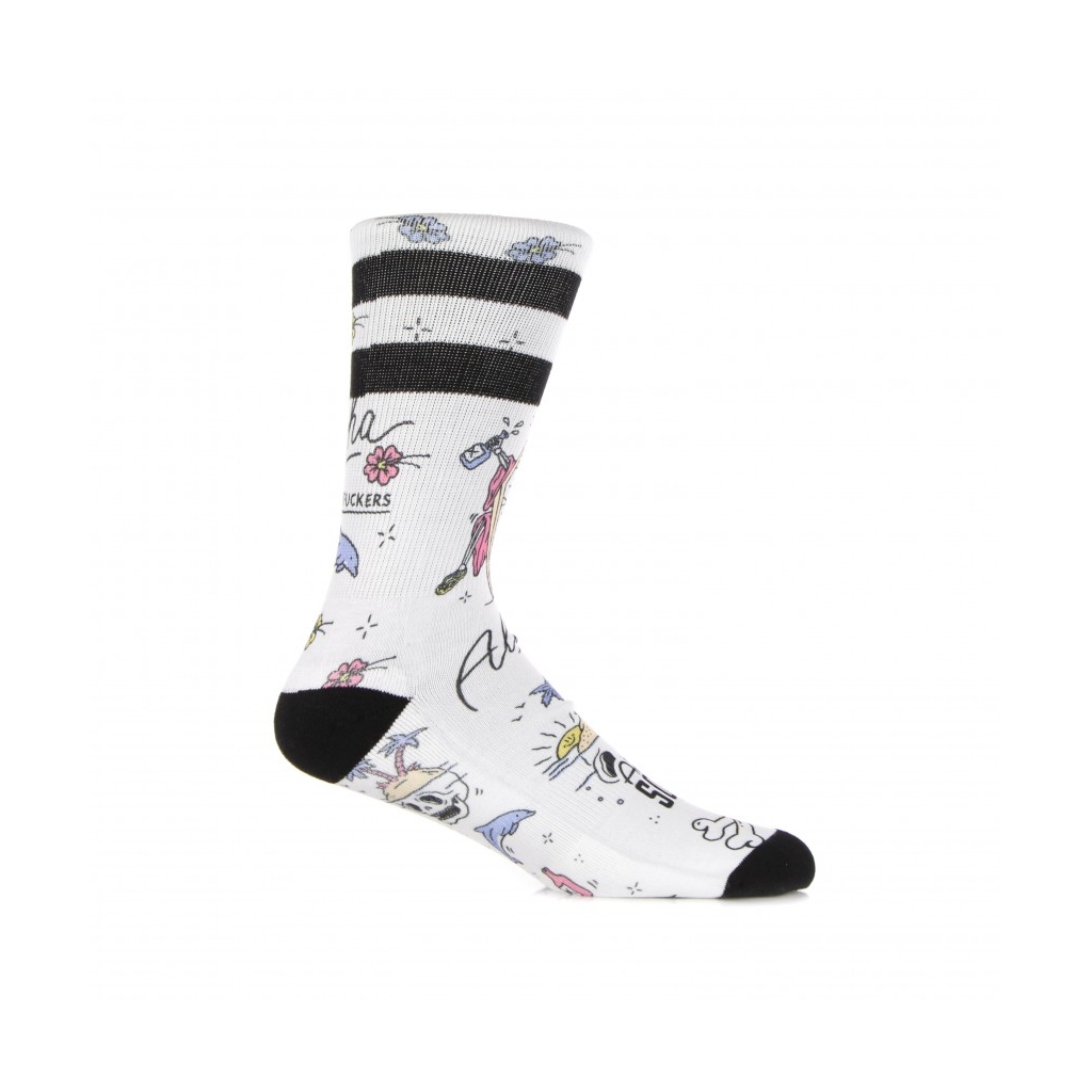 calza media uomo signature live now WHITE/MULTI