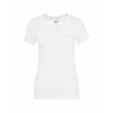 T-shirt con print bianco