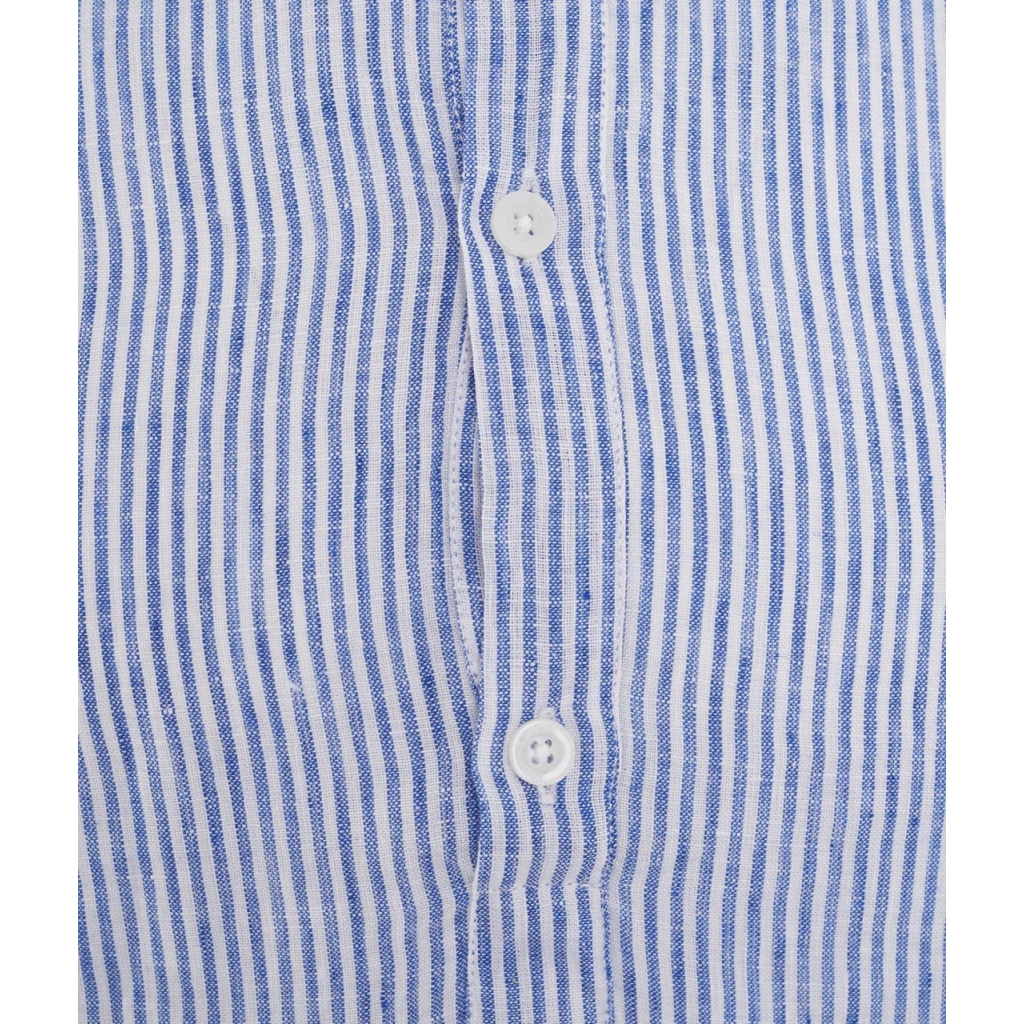 Camicia con strisce azzurro