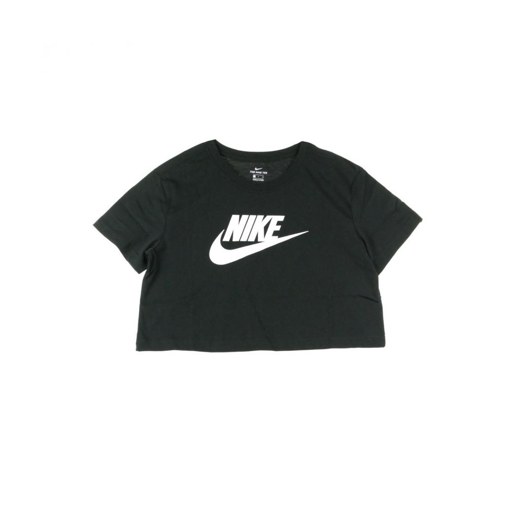 maglietta corta donna essnt crop icn ftra BLACK/WHITE