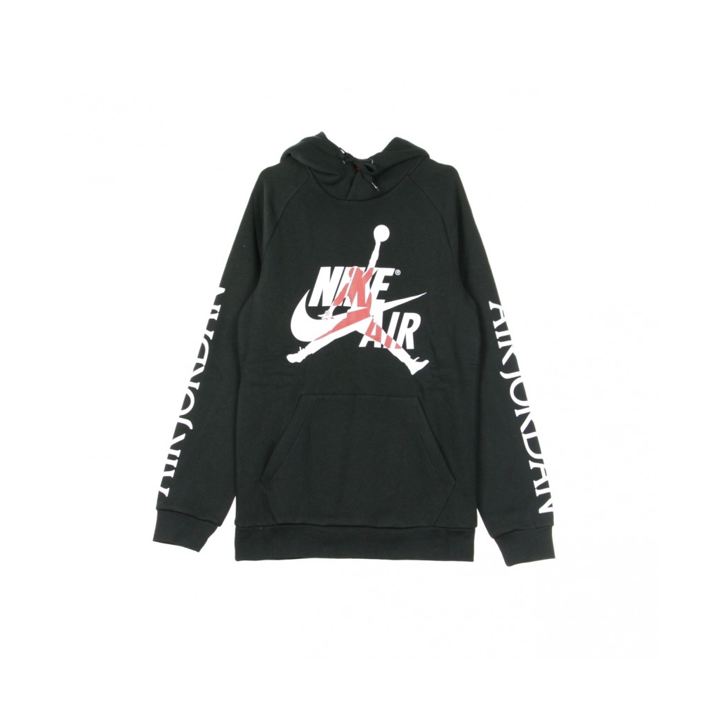 felpa cappuccio uomo jumpman classic fleece po BLACK/WHITE