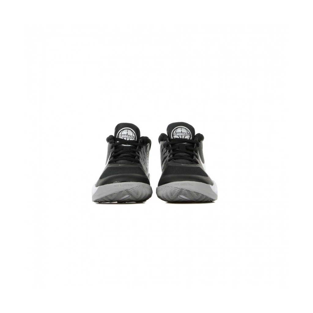 scarpa alta ragazzo team hustle d9 gs BLACK/METALLIC SILVER/WOLF GREY/WHITE