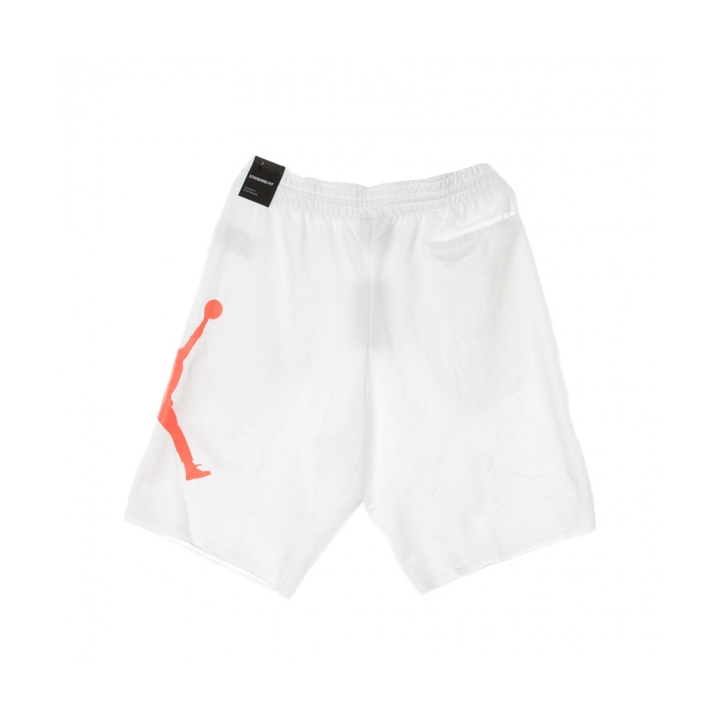 pantalone corto tuta uomo jumpman air fleece short WHITE/INFRARED 23