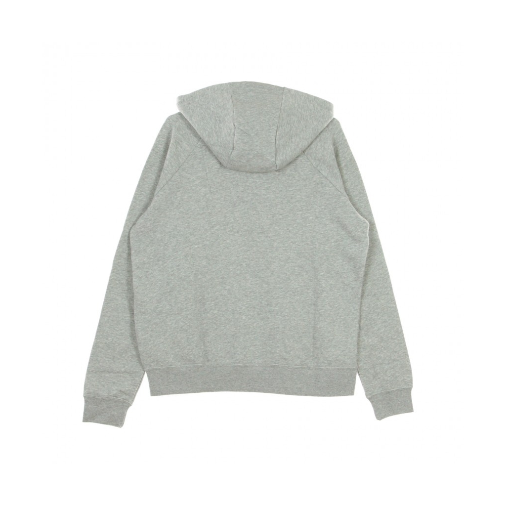 felpa cappuccio donna essential hoodie DARK GREY HEATHER/MATTE SILVER/WHITE