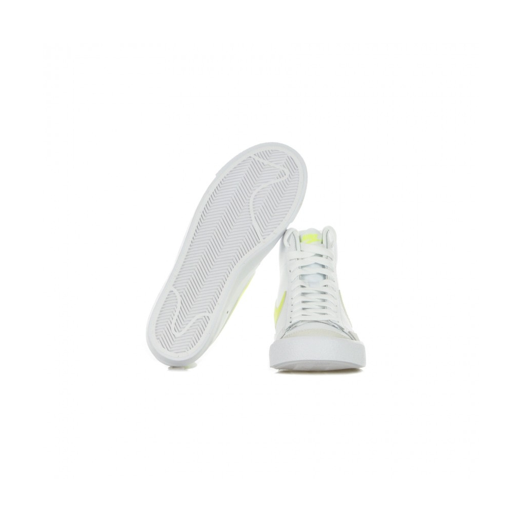 scarpa alta donna w blazer mid 77 WHITE/LEMON VENOM/PURE PLATINUM/FOSSIL