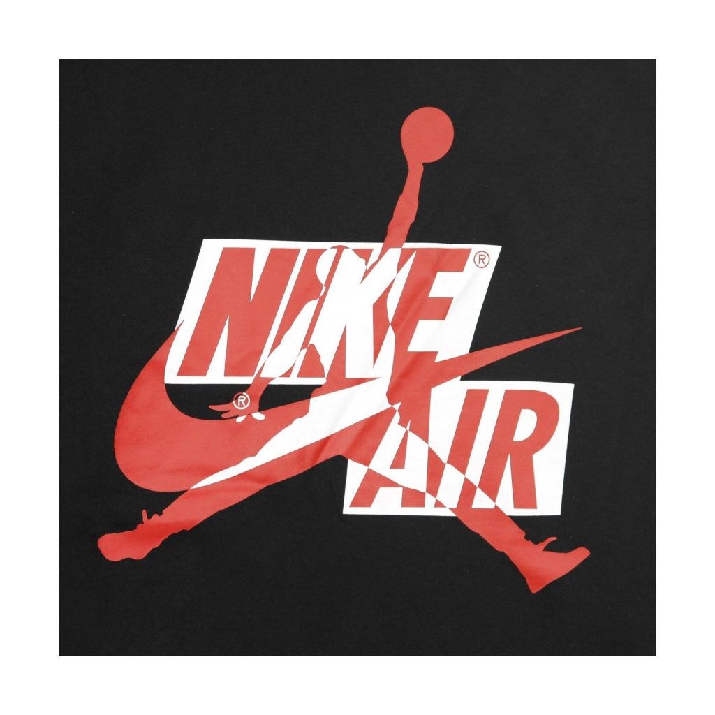 maglietta uomo jumpman classics hbr BLACK/GYM RED/WHITE