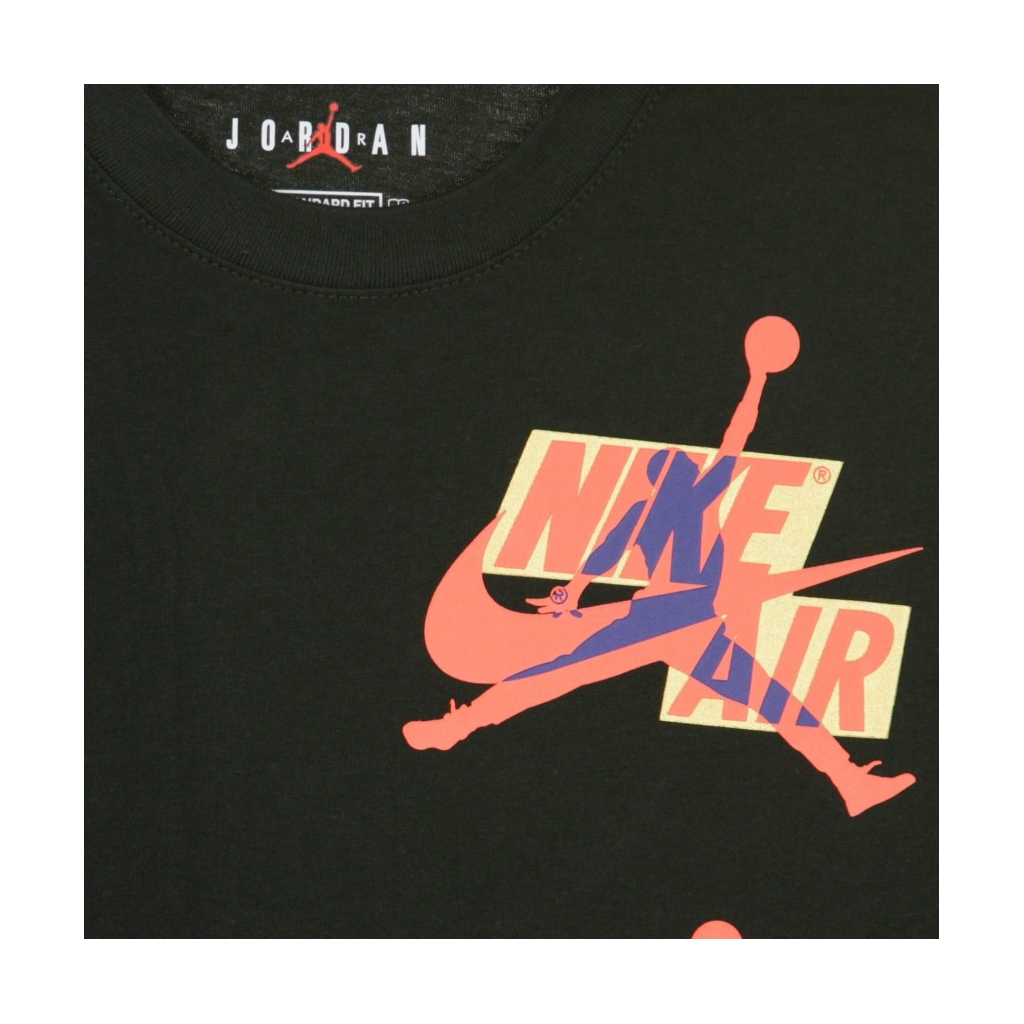 maglietta uomo  jumpman classics BLACK/TRACK RED/DEEP ROYAL BLUE