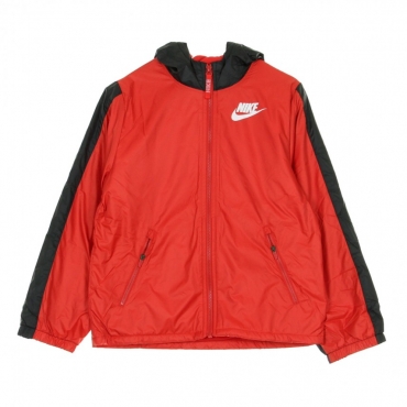 giaccone bambino sportswear fleece lined UNIVERSITY RED/BLACK/WHITE