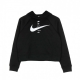 felpa cappuccio donna swoosh hoodie BLACK/WHITE