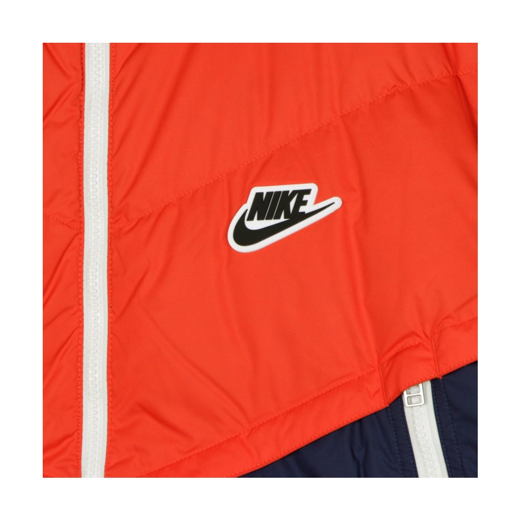 piumino uomo sportswear down-fill windrunner CHILE RED/MIDNIGHT NAVY/BLACK
