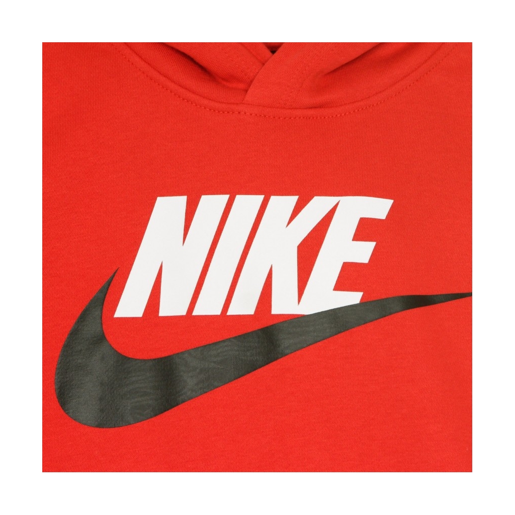 felpa cappuccio ragazzo club fleece UNIVERSITY RED