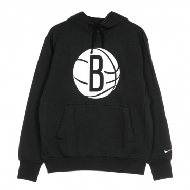 felpa cappuccio uomo nba po fleece logo essential bronet BLACK/WHITE