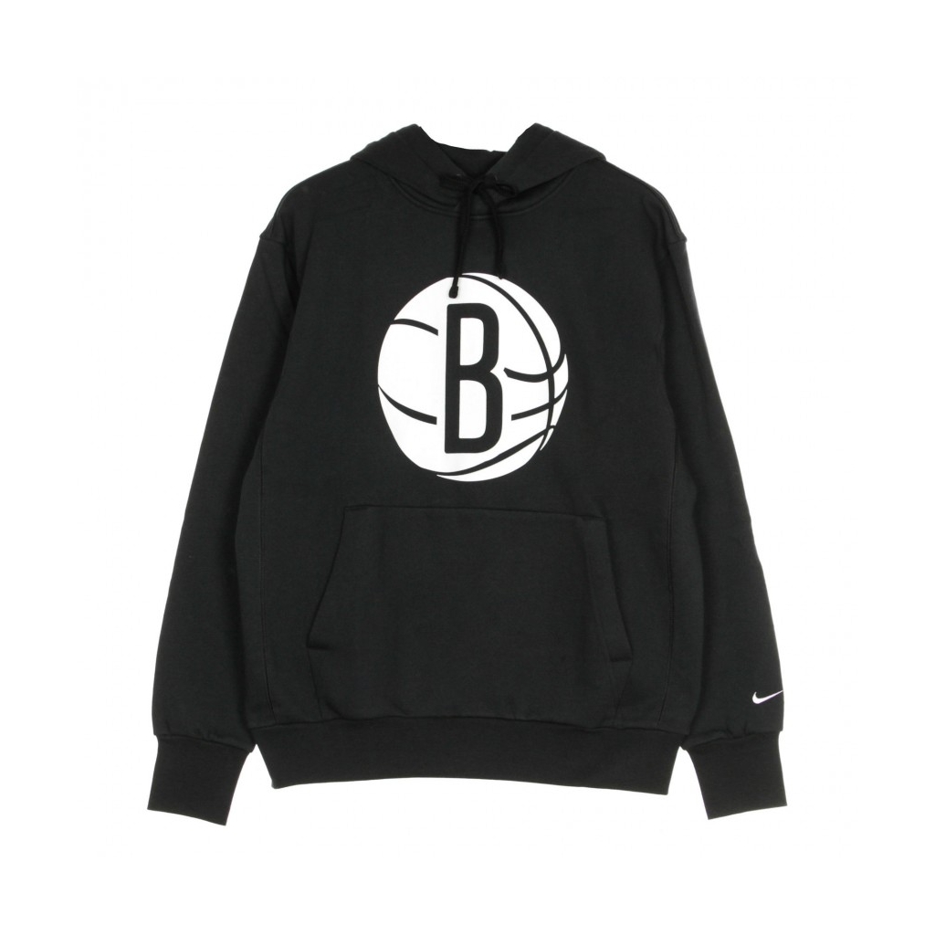 felpa cappuccio uomo nba po fleece logo essential bronet BLACK/WHITE