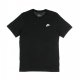 maglietta uomo club tee BLACK/WHITE