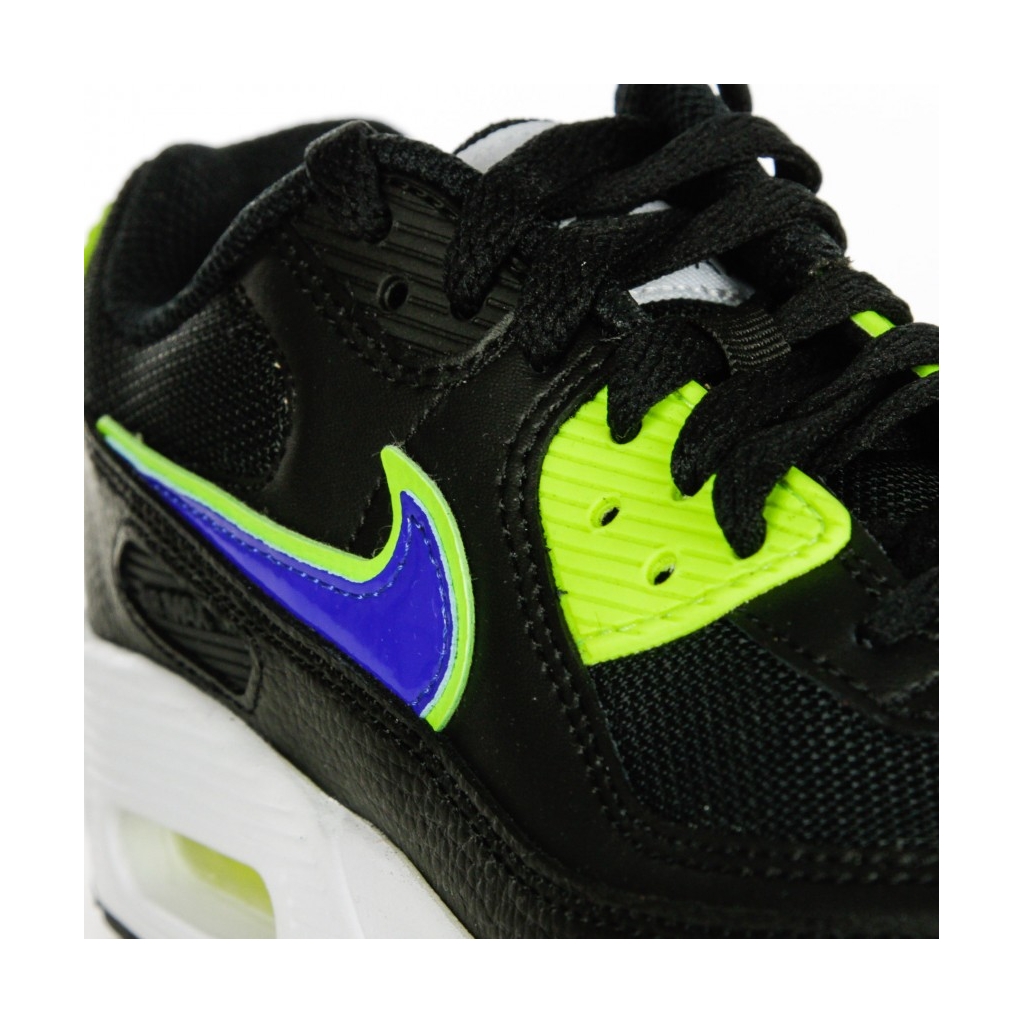scarpa bassa ragazzo air max 90 gs BLACK/RACER BLUE/VOLT