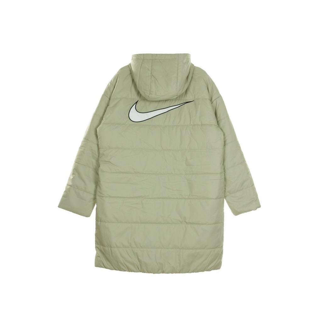 piumino lungo donna sportswear core parka STONE/WHITE/BLACK