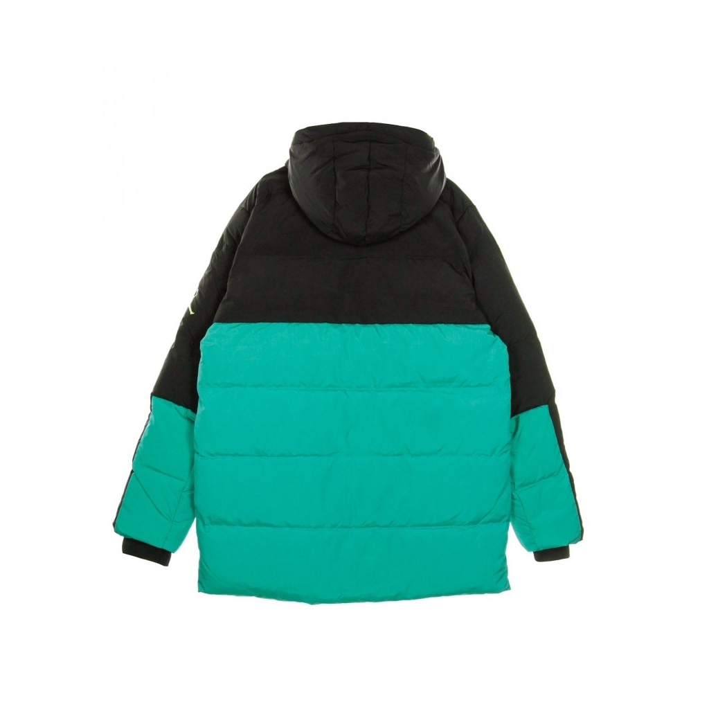 giaccone lungo uomo down parka BLACK/WATERMELON/NEPTUNE GREEN