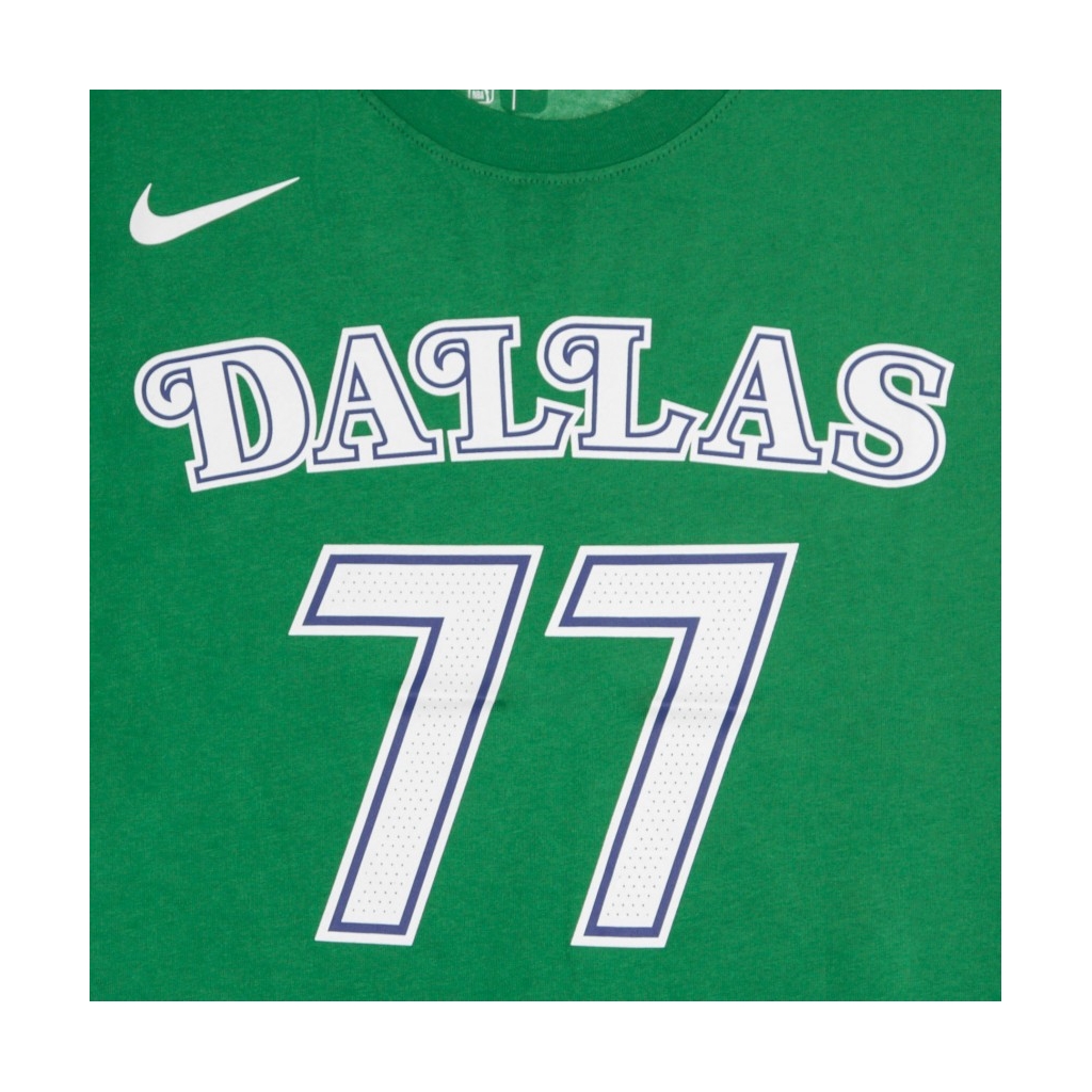 Nike Performance NBA DALLAS MAVERICKS LUKA DONCIC NAME AND NUMBER TEE -  Print T-shirt - white/doncic luka/white 