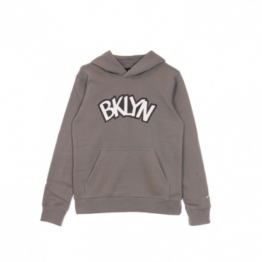felpa cappuccio bambino nba hoodie po club fleece logo jordan statement edition bronet DARK STEEL GREY
