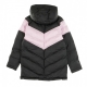 piumino lungo bambino sportswear fill long jacket BLACK/LT ARCTIC PINK/BLACK/WHITE